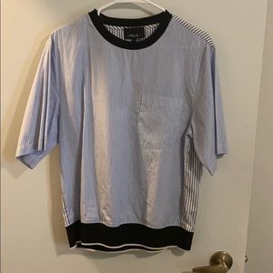 Phillip lim blue and white stripes shirt